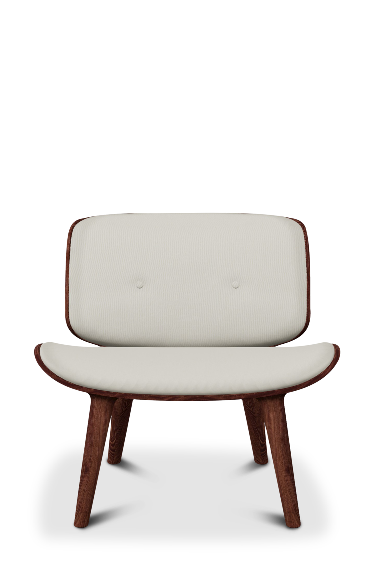 Nut Lounge Chair Oray Ronan cream with cinnamon legs